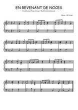 Téléchargez l'arrangement pour piano de la partition de Traditionnel-En-revenant-de-noces en PDF